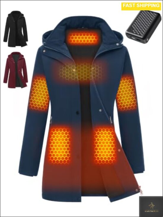 Other - Graphene Heated Jacket 12V Fast Charge 18400mAh Windproof Water Repellent